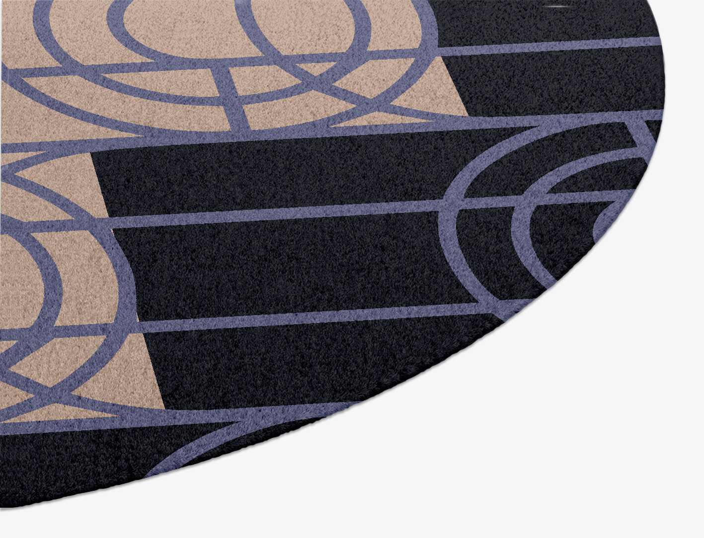 Templates Geometric Oval Hand Knotted Tibetan Wool Custom Rug by Rug Artisan