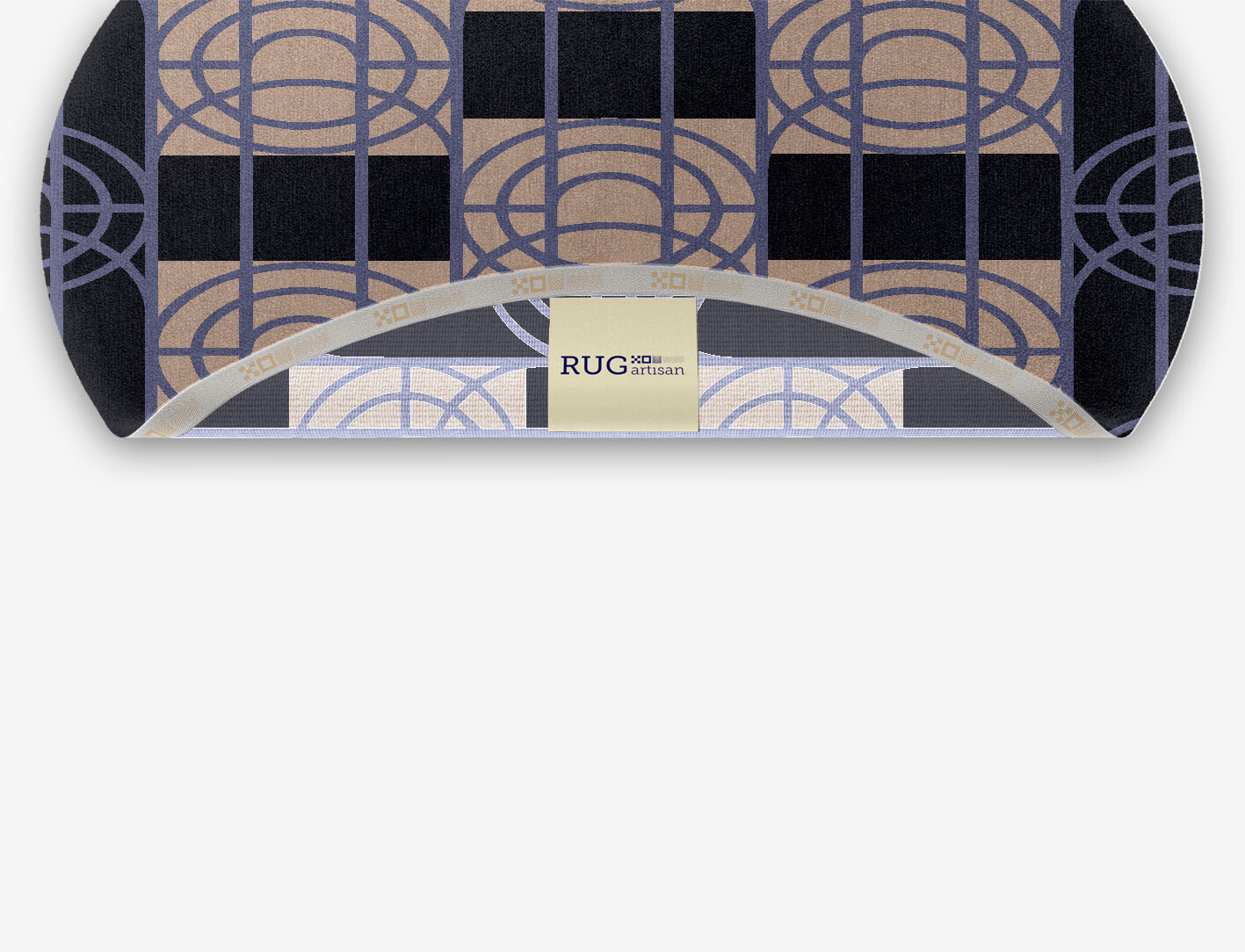 Templates Geometric Oval Hand Knotted Tibetan Wool Custom Rug by Rug Artisan