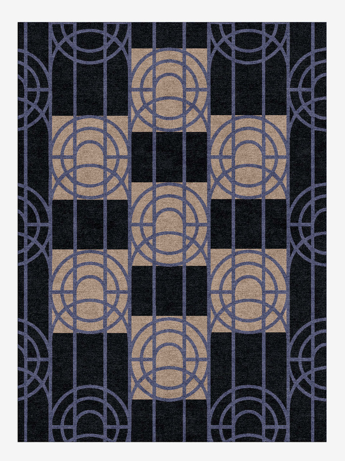 Templates Modern Geometrics Rectangle Hand Knotted Tibetan Wool Custom Rug by Rug Artisan