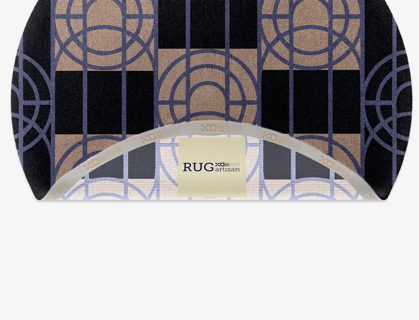 Templates Geometric Round Hand Knotted Tibetan Wool Custom Rug by Rug Artisan