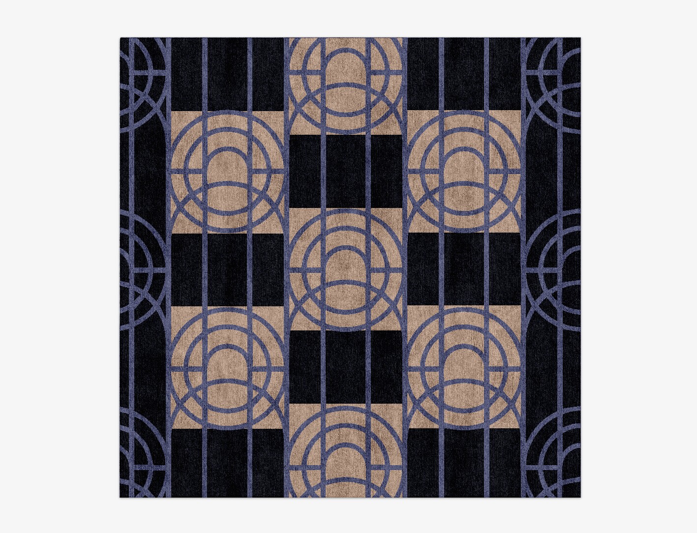 Templates Geometric Square Hand Knotted Bamboo Silk Custom Rug by Rug Artisan