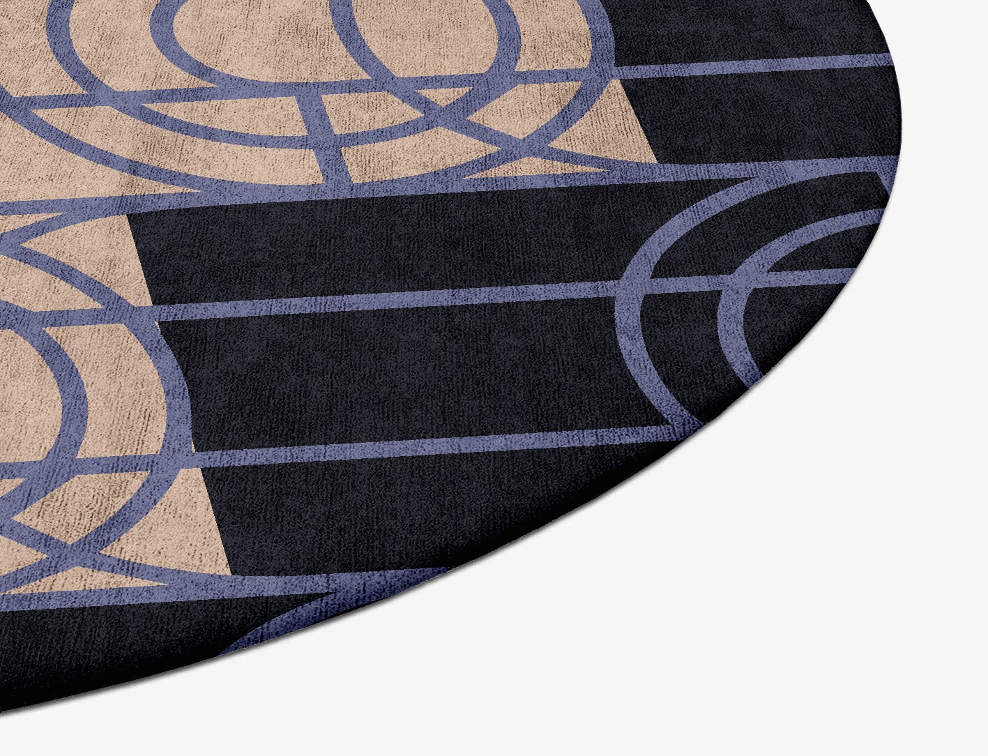 Templates Geometric Oval Hand Tufted Bamboo Silk Custom Rug by Rug Artisan