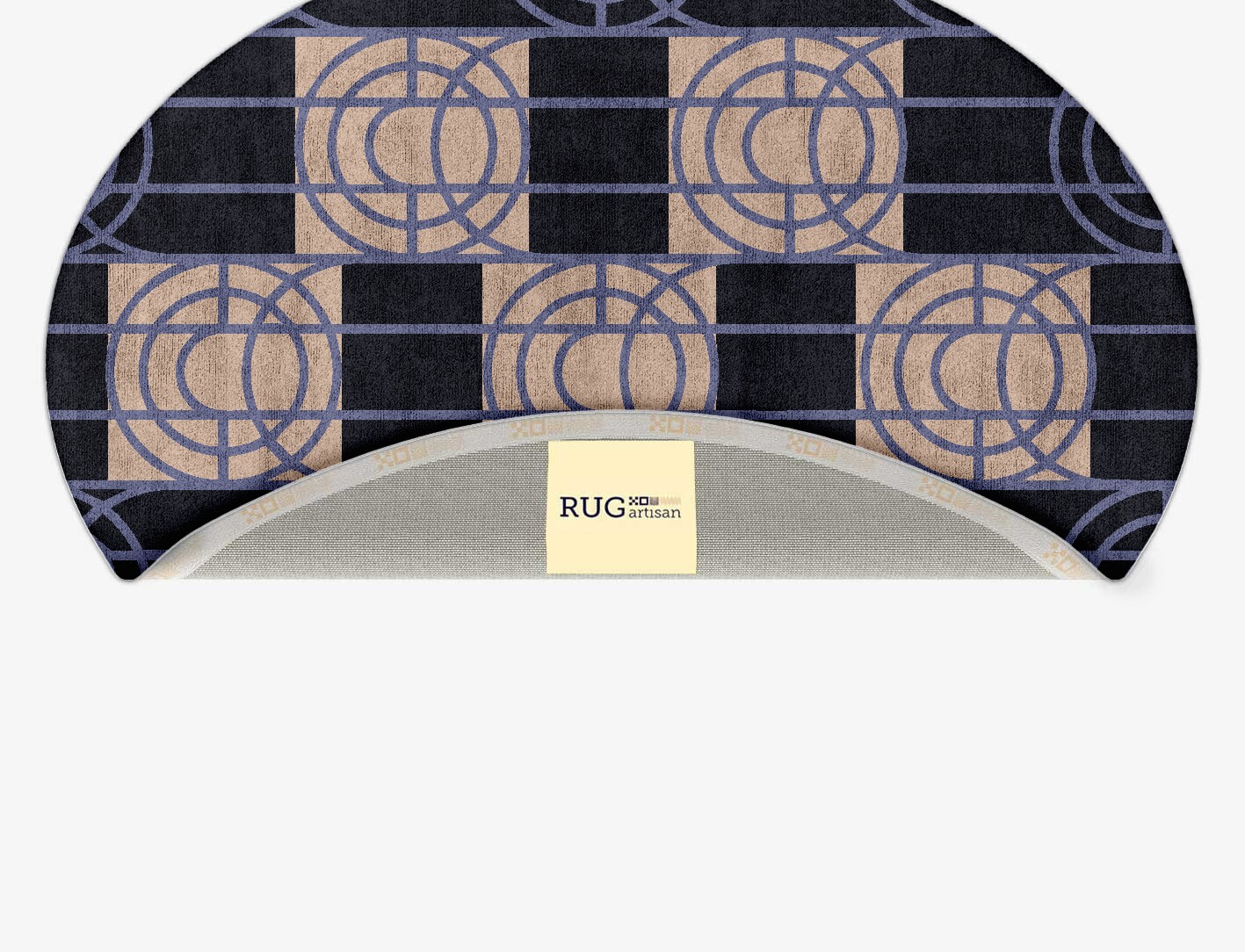 Templates Geometric Oval Hand Tufted Bamboo Silk Custom Rug by Rug Artisan