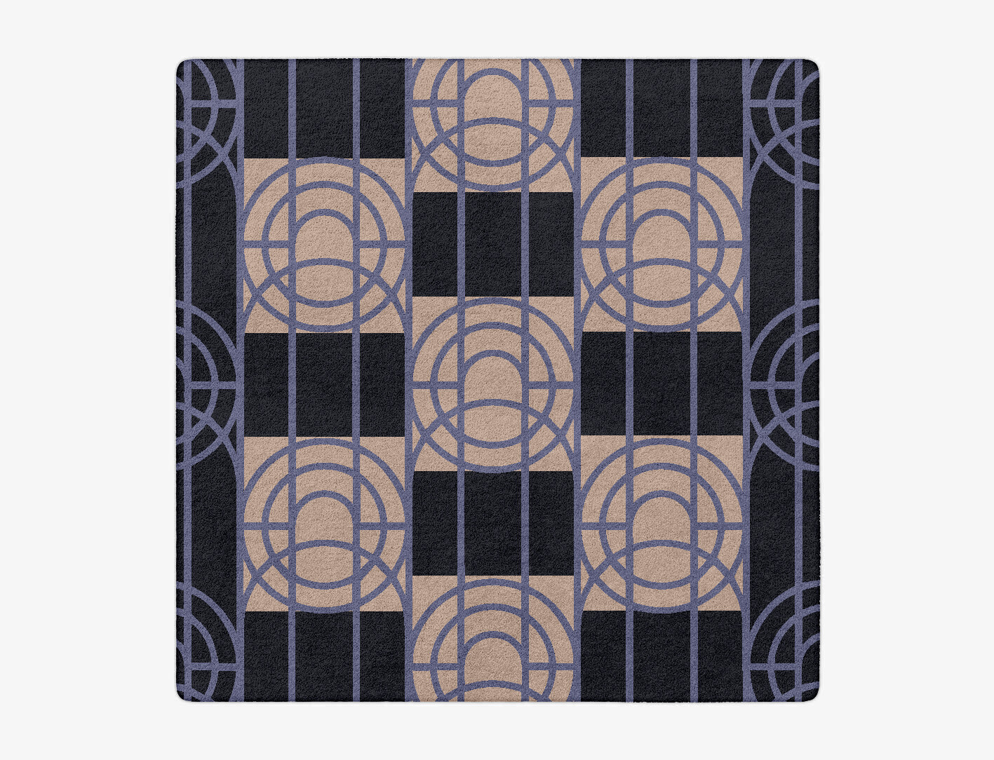 Templates Geometric Square Hand Tufted Pure Wool Custom Rug by Rug Artisan