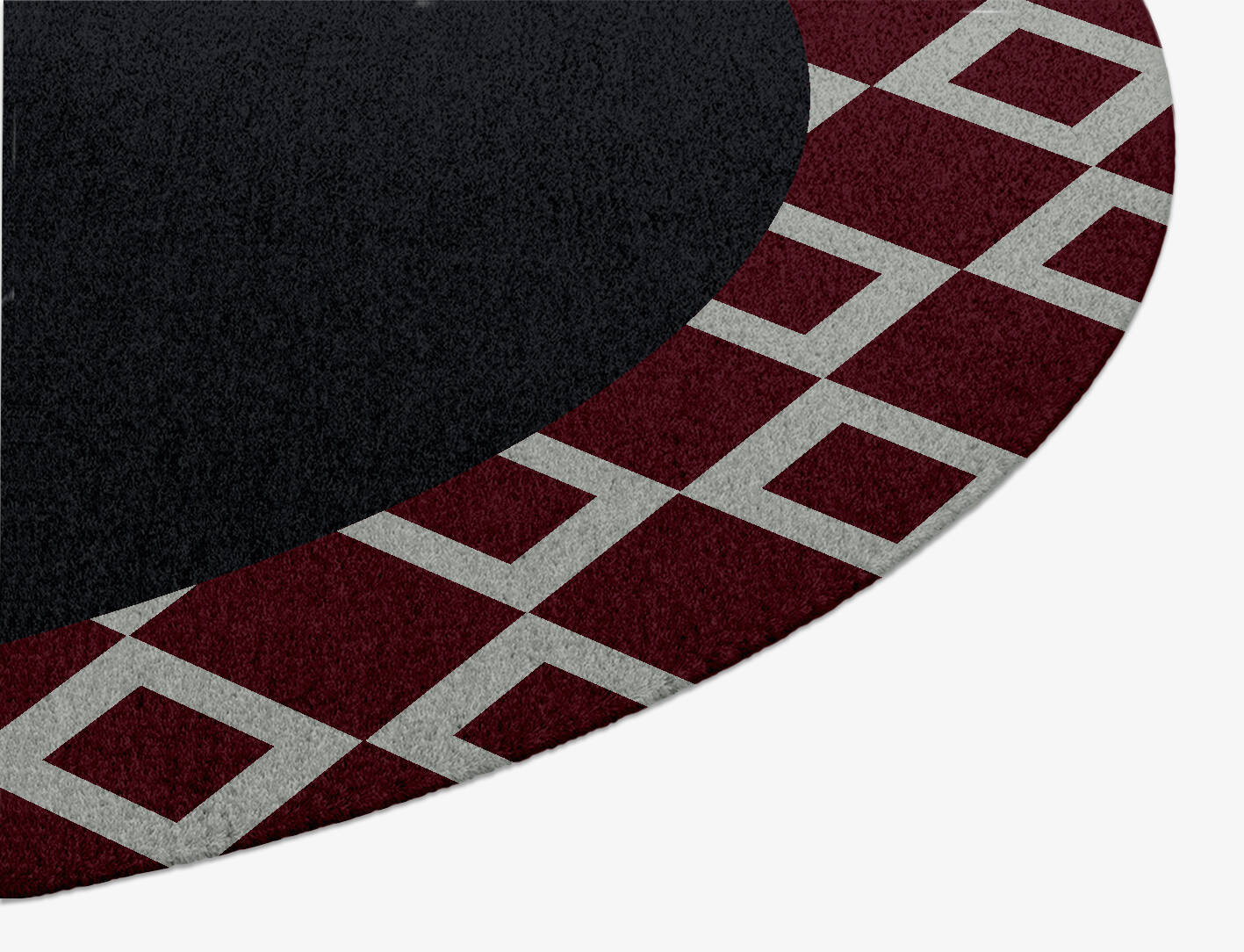 Terra Cotta Geometric Oval Hand Knotted Tibetan Wool Custom Rug by Rug Artisan