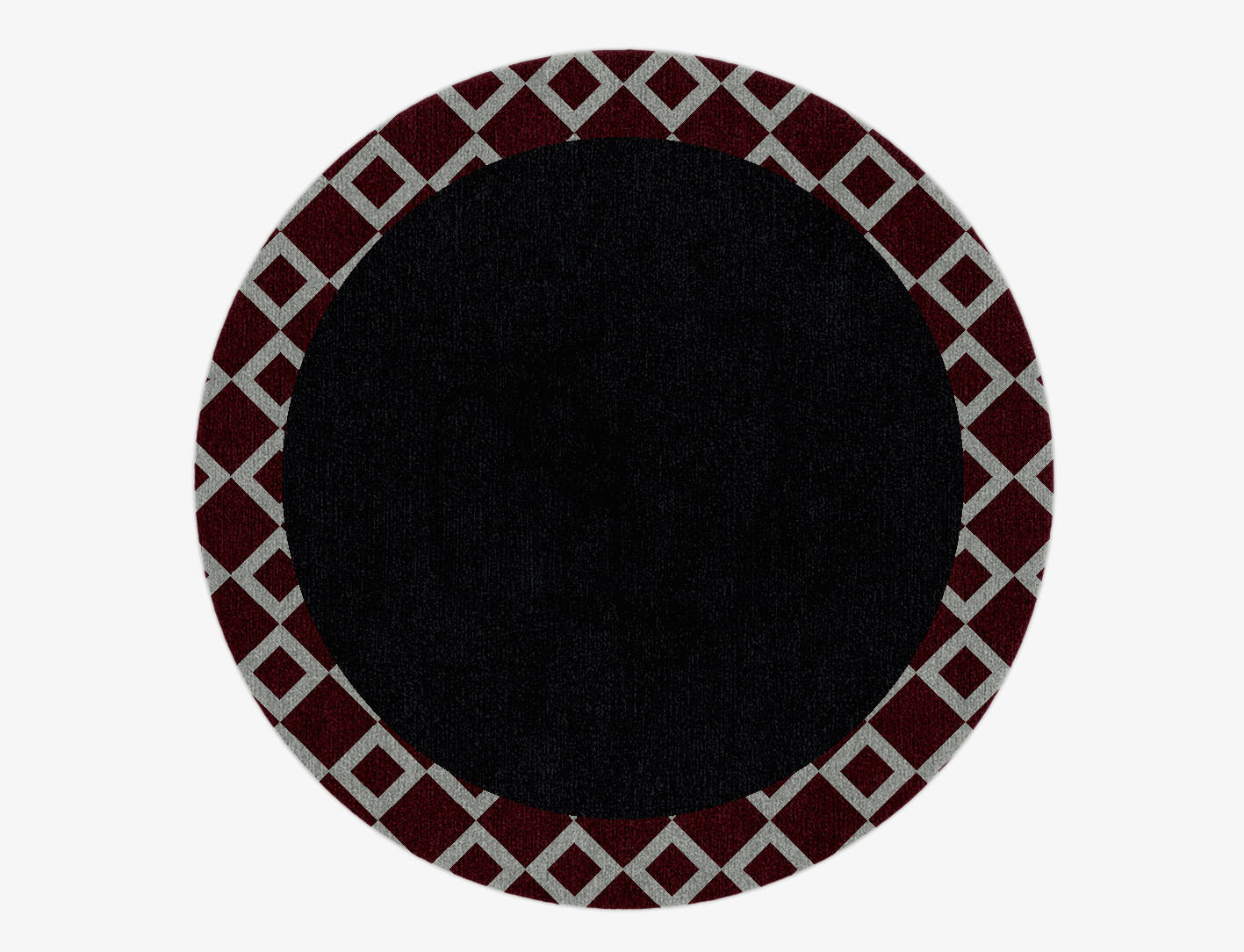 Terra Cotta Geometric Round Hand Knotted Tibetan Wool Custom Rug by Rug Artisan