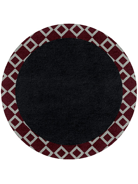 Terra Cotta Geometric Round Hand Tufted Pure Wool Custom Rug by Rug Artisan