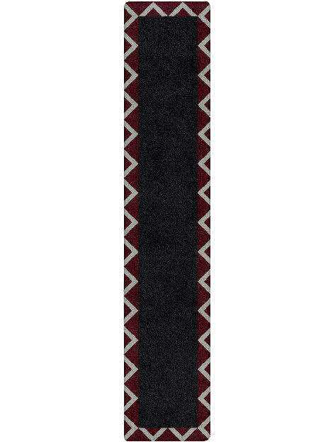 Terra Cotta Geometric Runner Hand Tufted Pure Wool Custom Rug by Rug Artisan