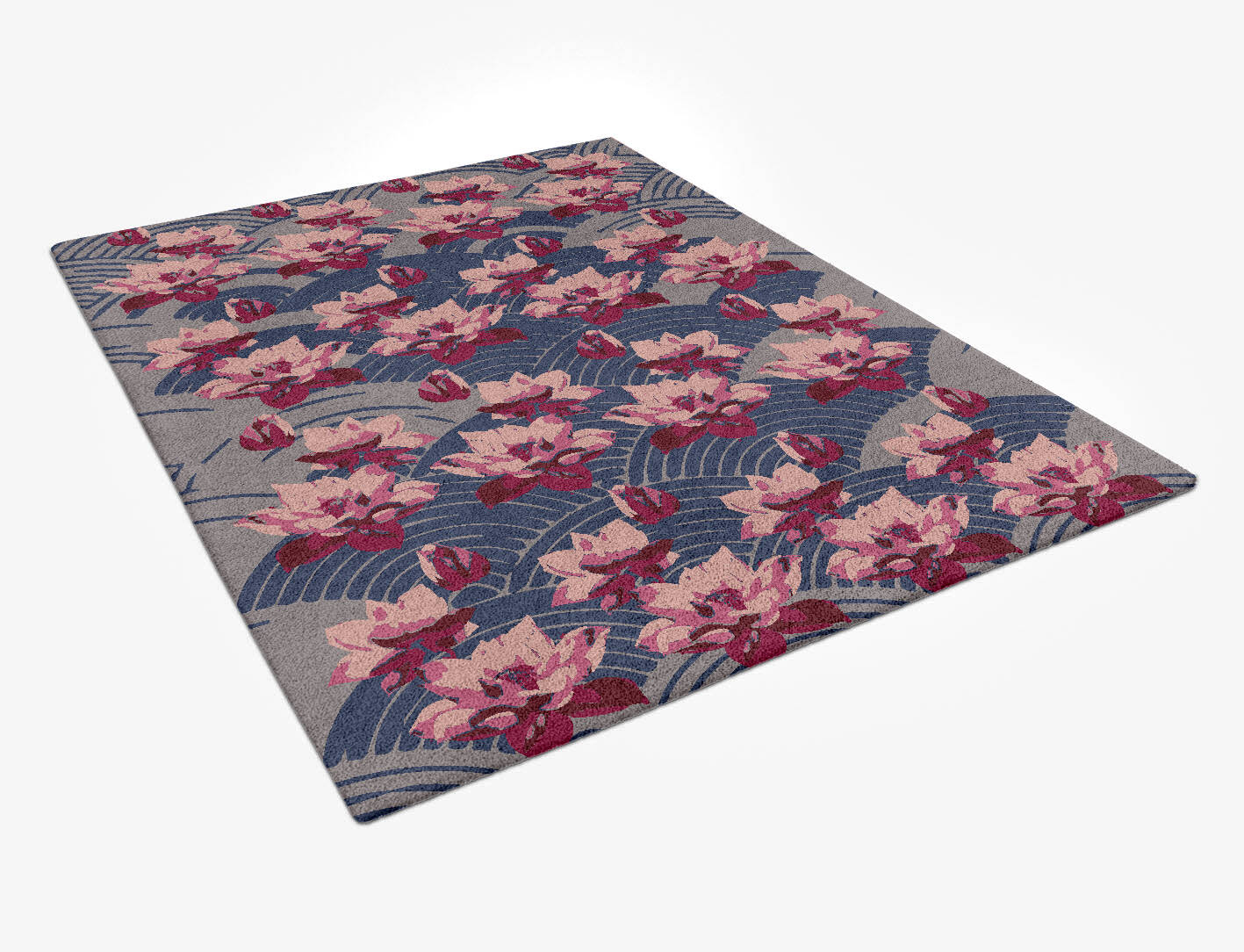 Tessen Floral Rectangle Hand Tufted Pure Wool Custom Rug by Rug Artisan