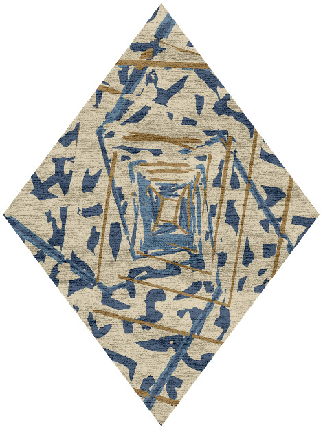 Tesseract Abstract Diamond Hand Knotted Bamboo Silk Custom Rug by Rug Artisan