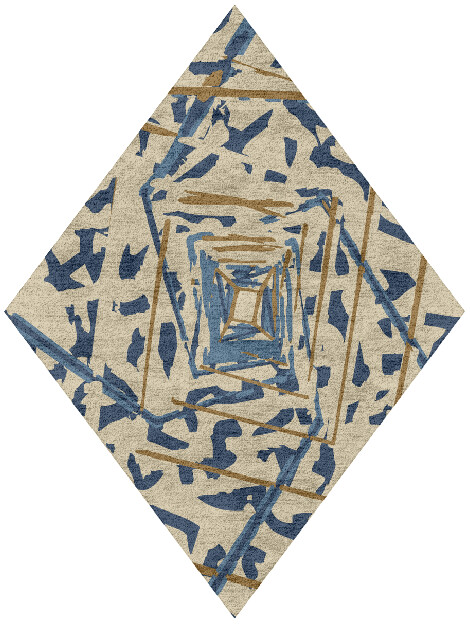 Tesseract Abstract Diamond Hand Tufted Bamboo Silk Custom Rug by Rug Artisan
