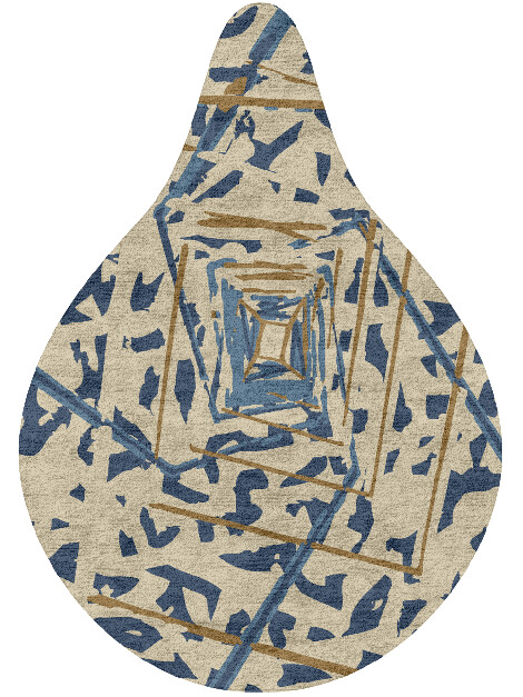 Tesseract Abstract Drop Hand Tufted Bamboo Silk Custom Rug by Rug Artisan
