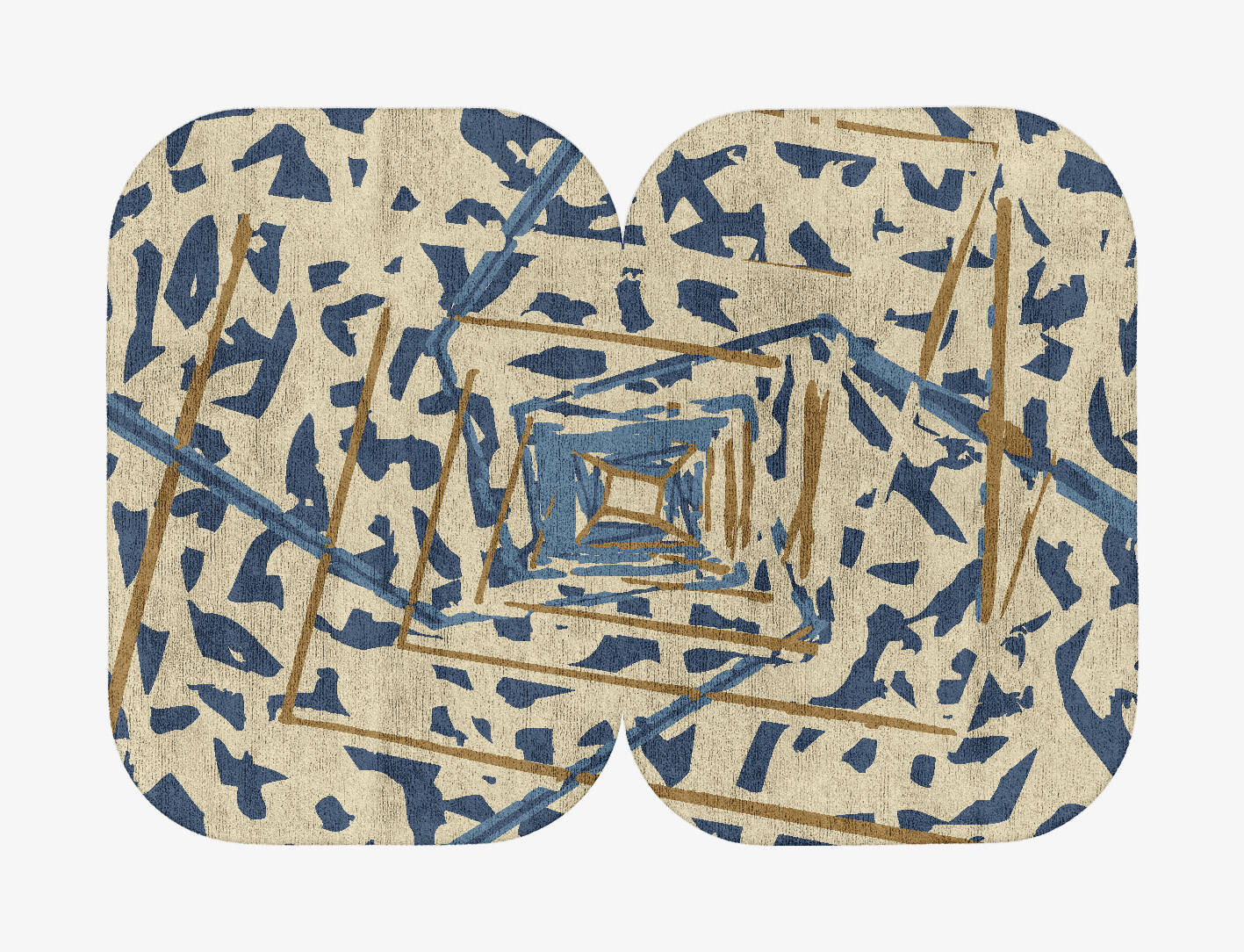 Tesseract Abstract Eight Hand Tufted Bamboo Silk Custom Rug by Rug Artisan