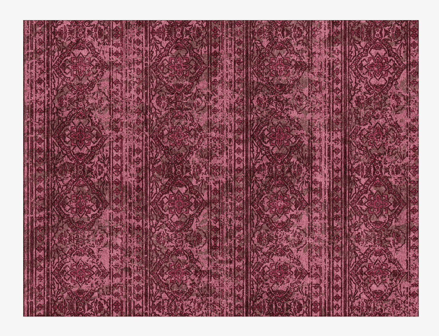 Threadbare Coral Vintage Rectangle Hand Knotted Bamboo Silk Custom Rug by Rug Artisan