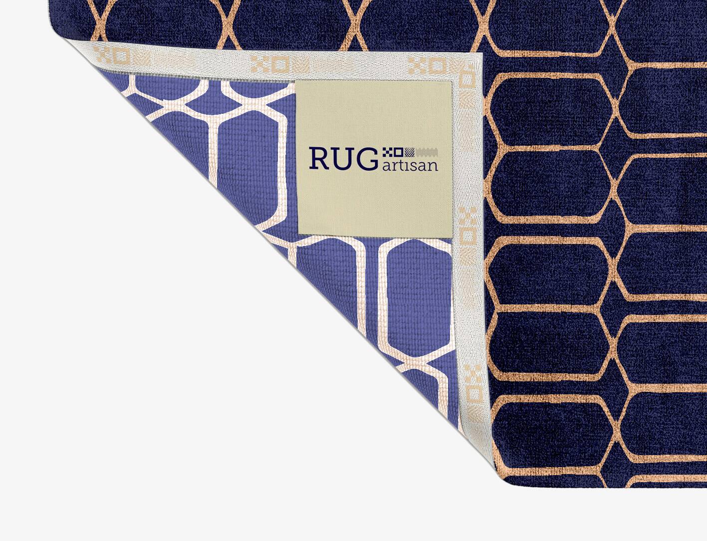 Thrush Geometric Rectangle Hand Knotted Bamboo Silk Custom Rug by Rug Artisan
