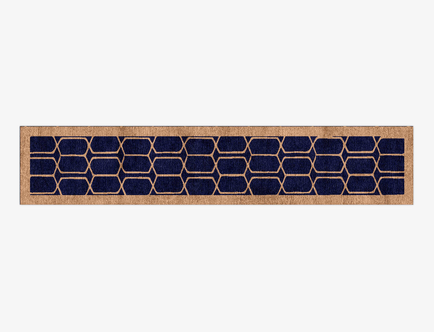 Thrush Geometric Runner Hand Knotted Bamboo Silk Custom Rug by Rug Artisan