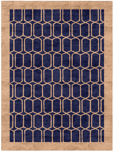 Thrush Geometric Rectangle Hand Tufted Bamboo Silk Custom Rug by Rug Artisan