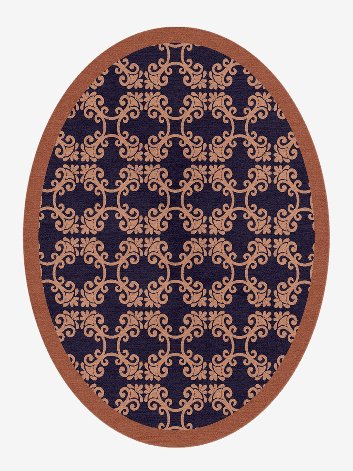 Tiara Geometric Oval Hand Knotted Tibetan Wool Custom Rug by Rug Artisan