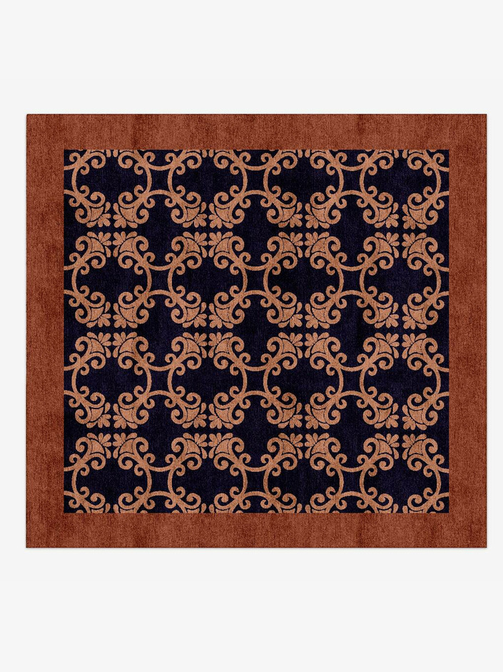 Tiara Geometric Square Hand Knotted Bamboo Silk Custom Rug by Rug Artisan