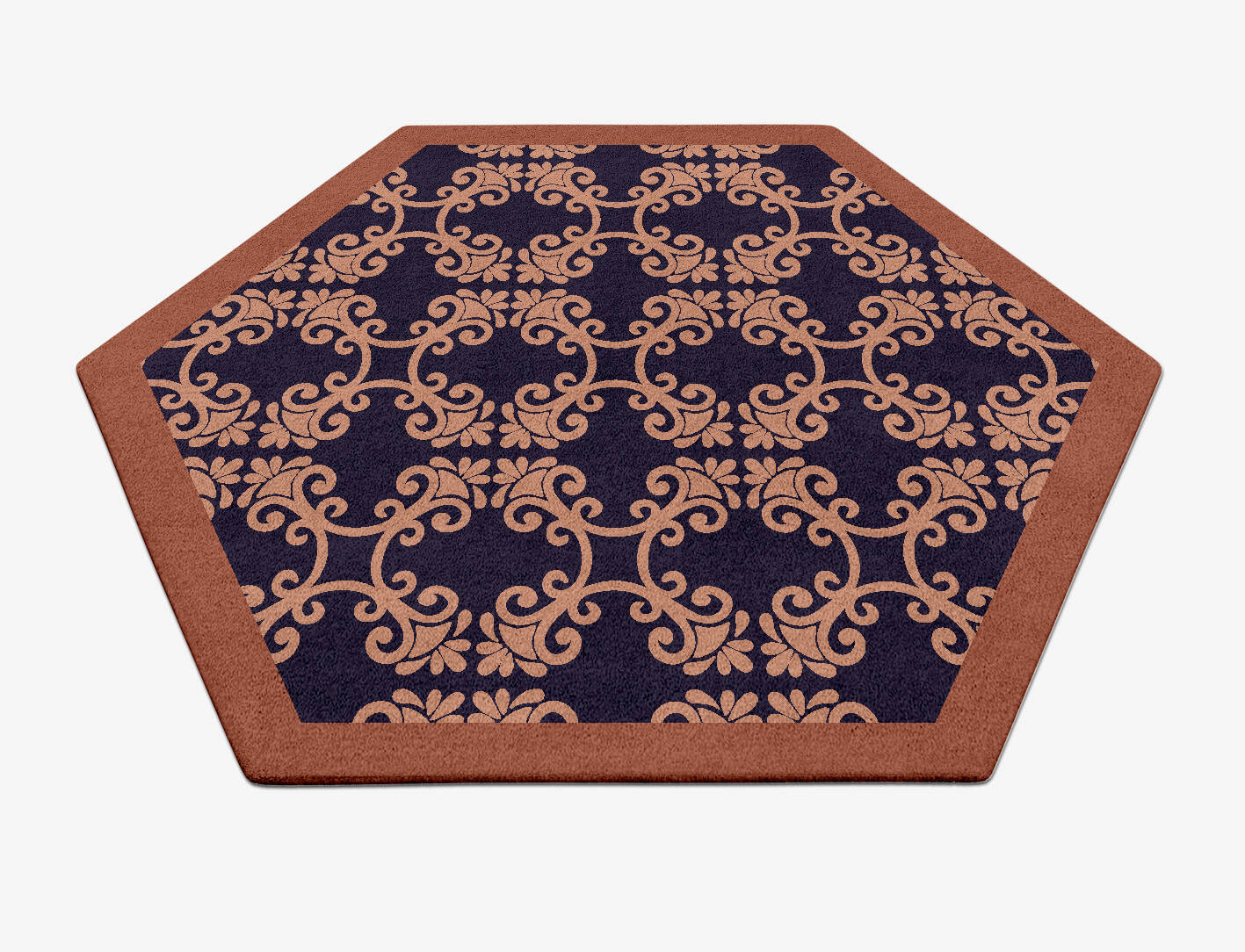 Tiara Geometric Hexagon Hand Tufted Pure Wool Custom Rug by Rug Artisan