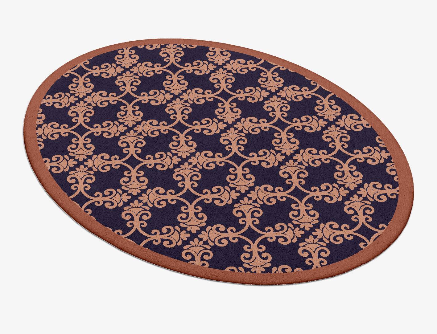 Tiara Geometric Oval Hand Tufted Pure Wool Custom Rug by Rug Artisan