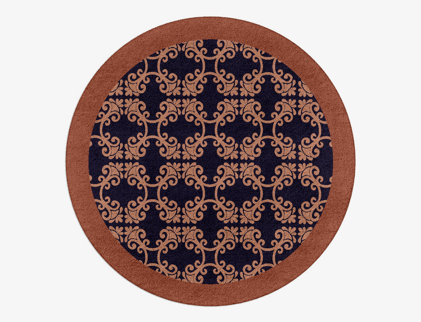 Tiara Geometric Round Hand Tufted Pure Wool Custom Rug by Rug Artisan