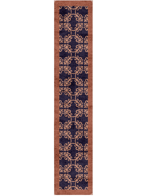 Tiara Geometric Runner Hand Tufted Bamboo Silk Custom Rug by Rug Artisan