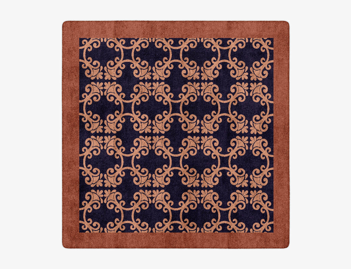 Tiara Geometric Square Hand Tufted Bamboo Silk Custom Rug by Rug Artisan