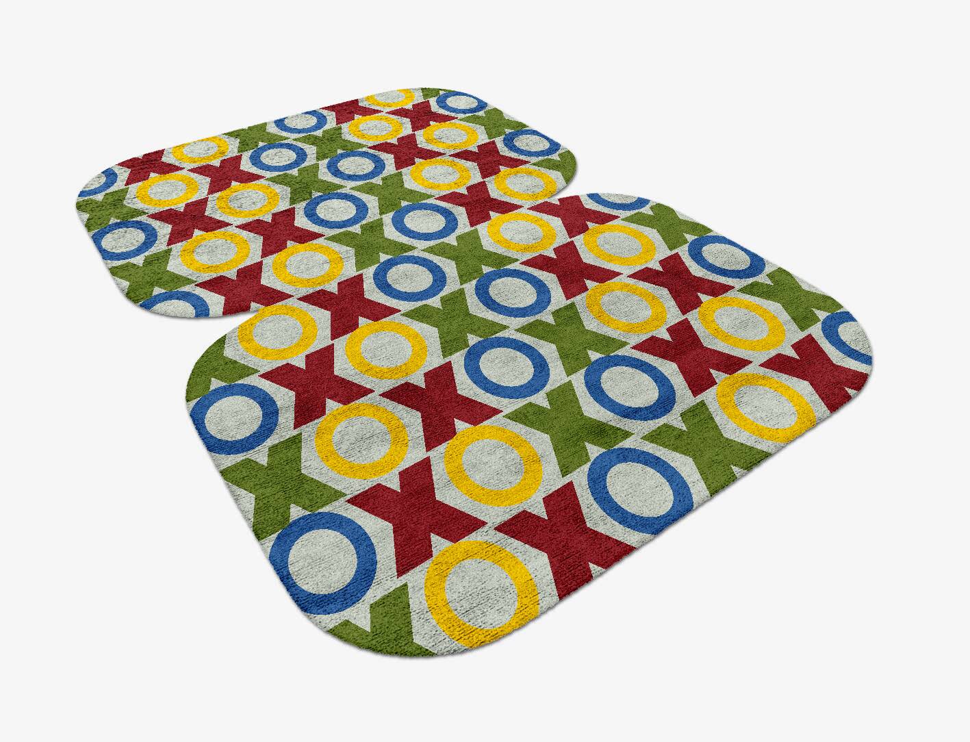 Tictactoe Kids Eight Hand Tufted Bamboo Silk Custom Rug by Rug Artisan