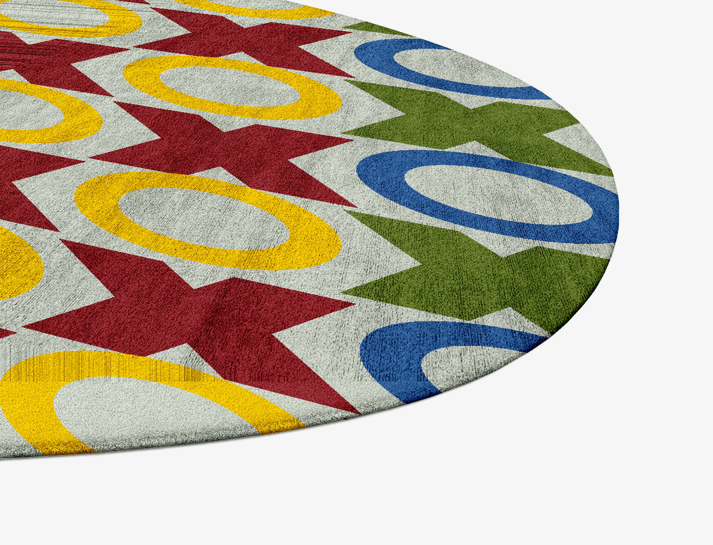 Tictactoe Kids Splash Hand Tufted Bamboo Silk Custom Rug by Rug Artisan