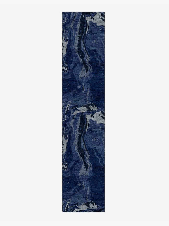 Tides Surface Art Runner Hand Knotted Bamboo Silk Custom Rug by Rug Artisan
