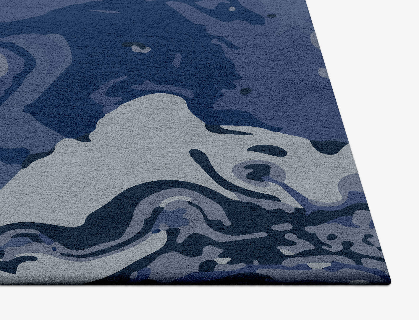 Tides Surface Art Square Hand Tufted Pure Wool Custom Rug by Rug Artisan