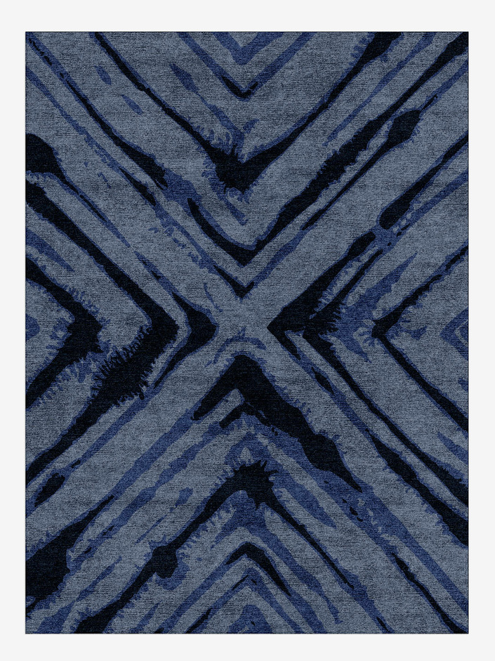 TieDye Abstract Rectangle Hand Knotted Bamboo Silk Custom Rug by Rug Artisan