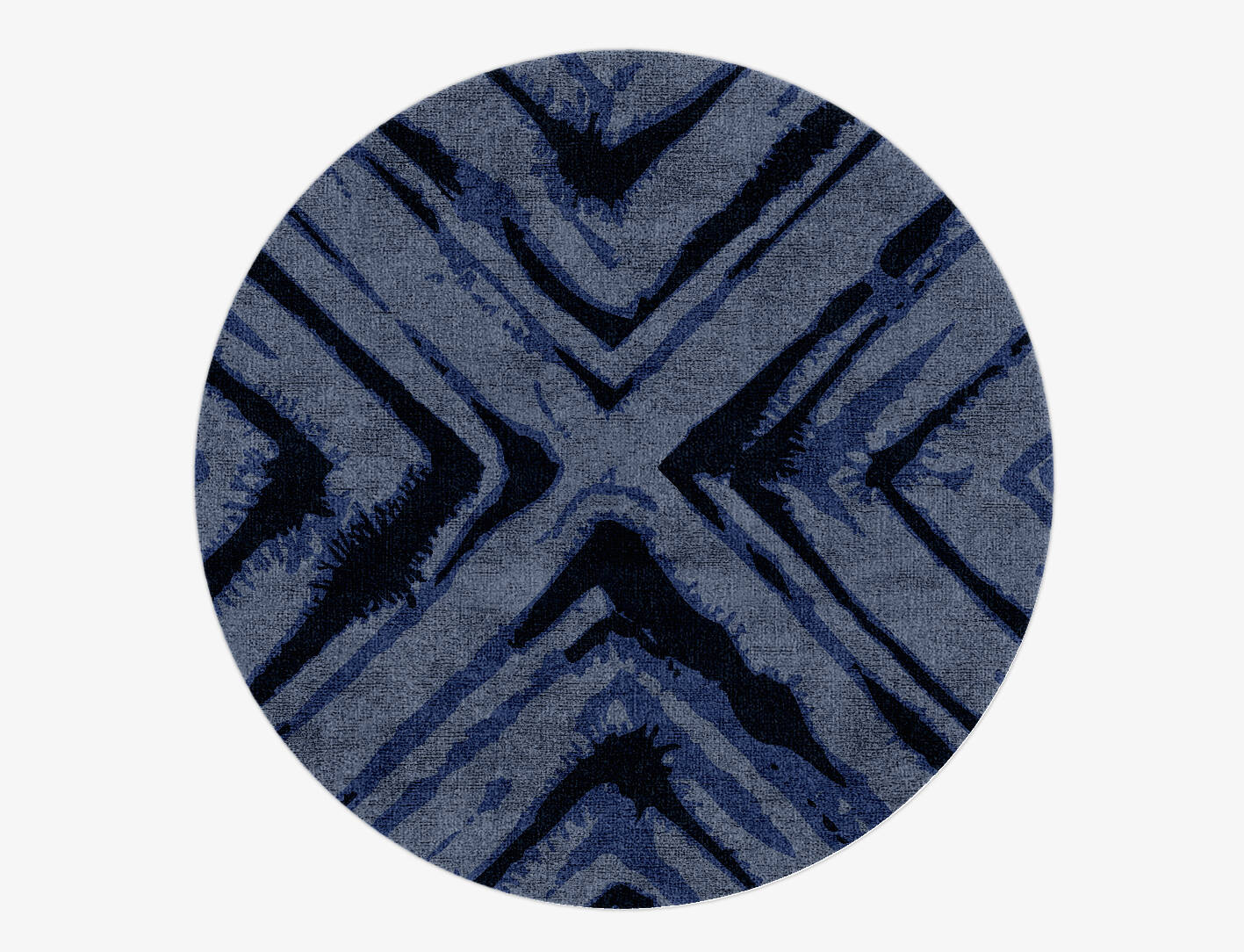 TieDye Abstract Round Hand Knotted Bamboo Silk Custom Rug by Rug Artisan