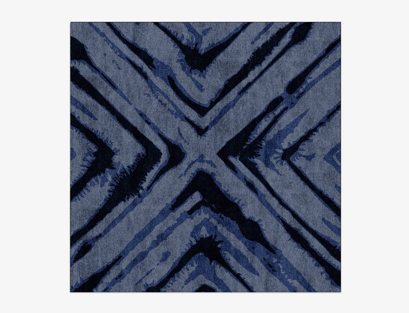 TieDye Abstract Square Hand Knotted Bamboo Silk Custom Rug by Rug Artisan