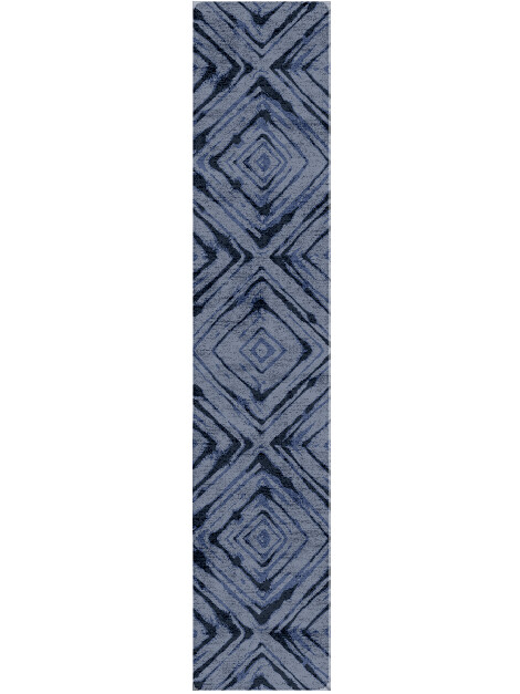 TieDye Abstract Runner Hand Tufted Bamboo Silk Custom Rug by Rug Artisan