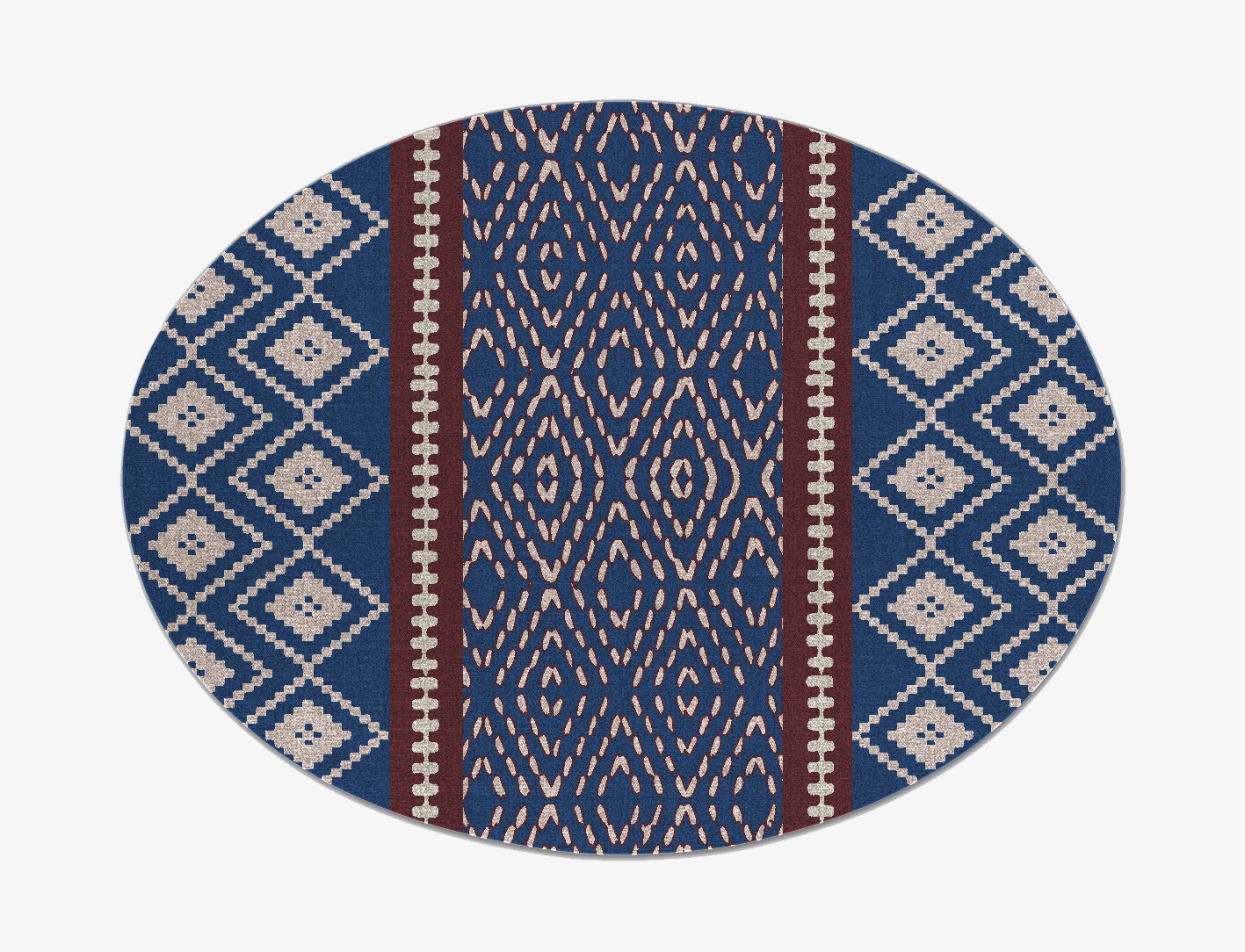 Tiffany Flatweaves Oval Flatweave New Zealand Wool Custom Rug by Rug Artisan
