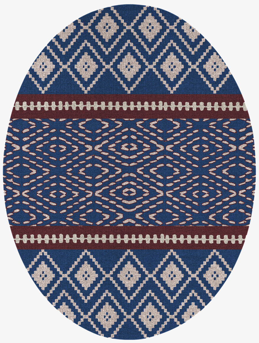 Tiffany Flatweaves Oval Outdoor Recycled Yarn Custom Rug by Rug Artisan