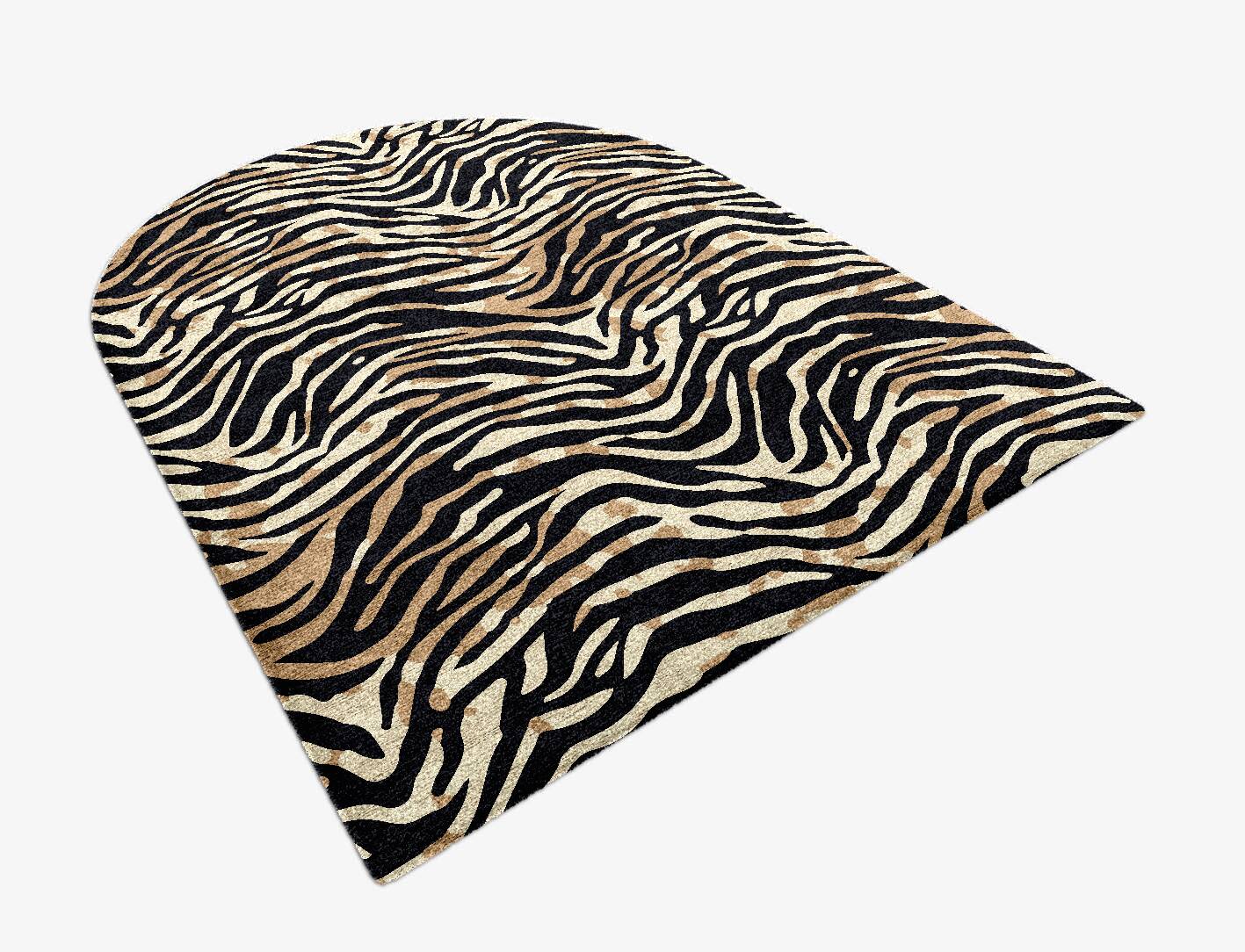 Tiger Stripes Animal Prints Arch Hand Knotted Bamboo Silk Custom Rug by Rug Artisan