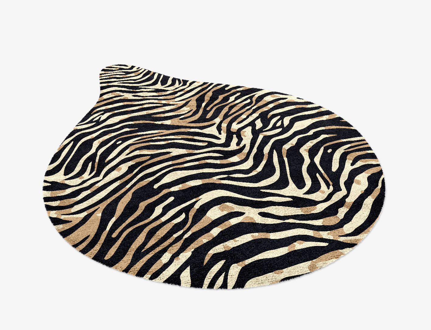 Tiger Stripes Animal Prints Drop Hand Knotted Bamboo Silk Custom Rug by Rug Artisan