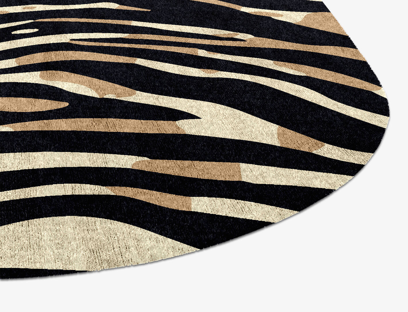 Tiger Stripes Animal Prints Eight Hand Knotted Bamboo Silk Custom Rug by Rug Artisan