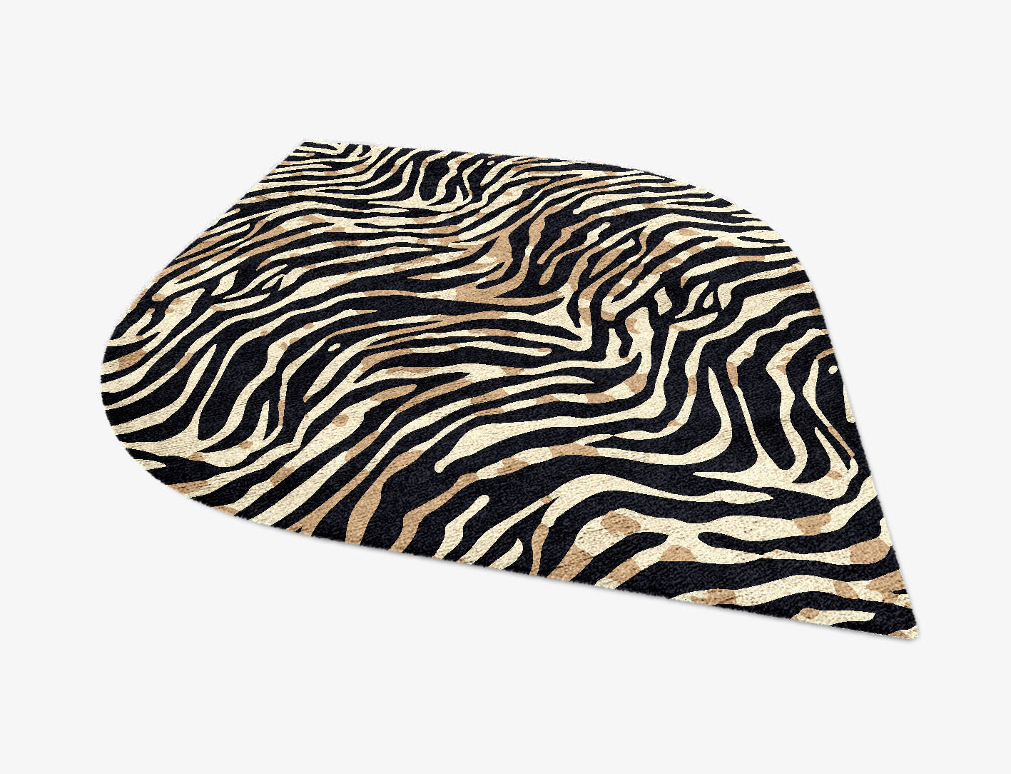 Tiger Stripes Animal Prints Ogee Hand Knotted Bamboo Silk Custom Rug by Rug Artisan