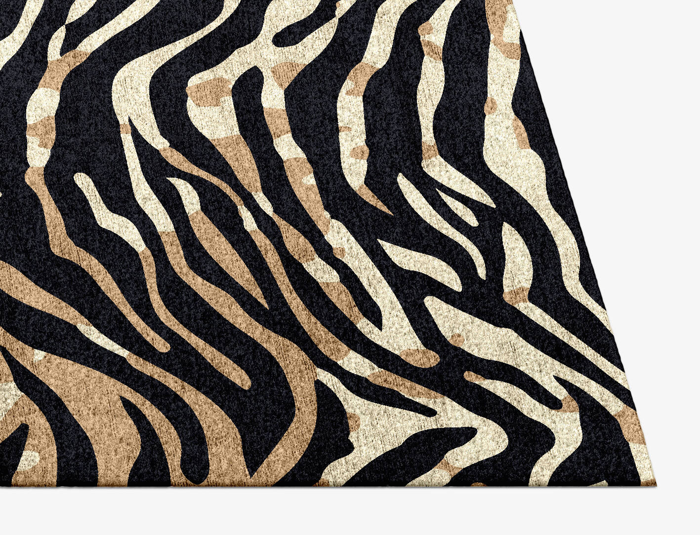 Tiger Stripes Animal Prints Rectangle Hand Knotted Bamboo Silk Custom Rug by Rug Artisan