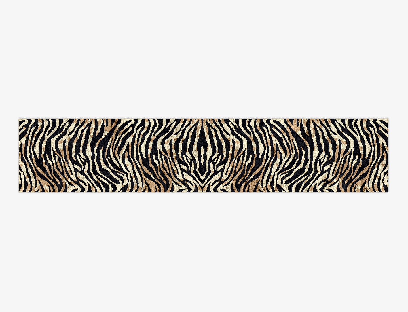 Tiger Stripes Animal Prints Runner Hand Knotted Bamboo Silk Custom Rug by Rug Artisan