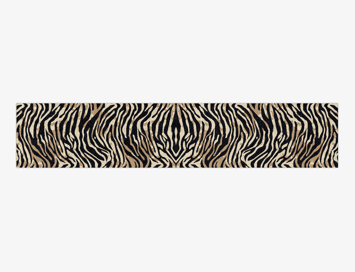 Tiger Stripes Animal Prints Runner Hand Knotted Tibetan Wool Custom Rug by Rug Artisan