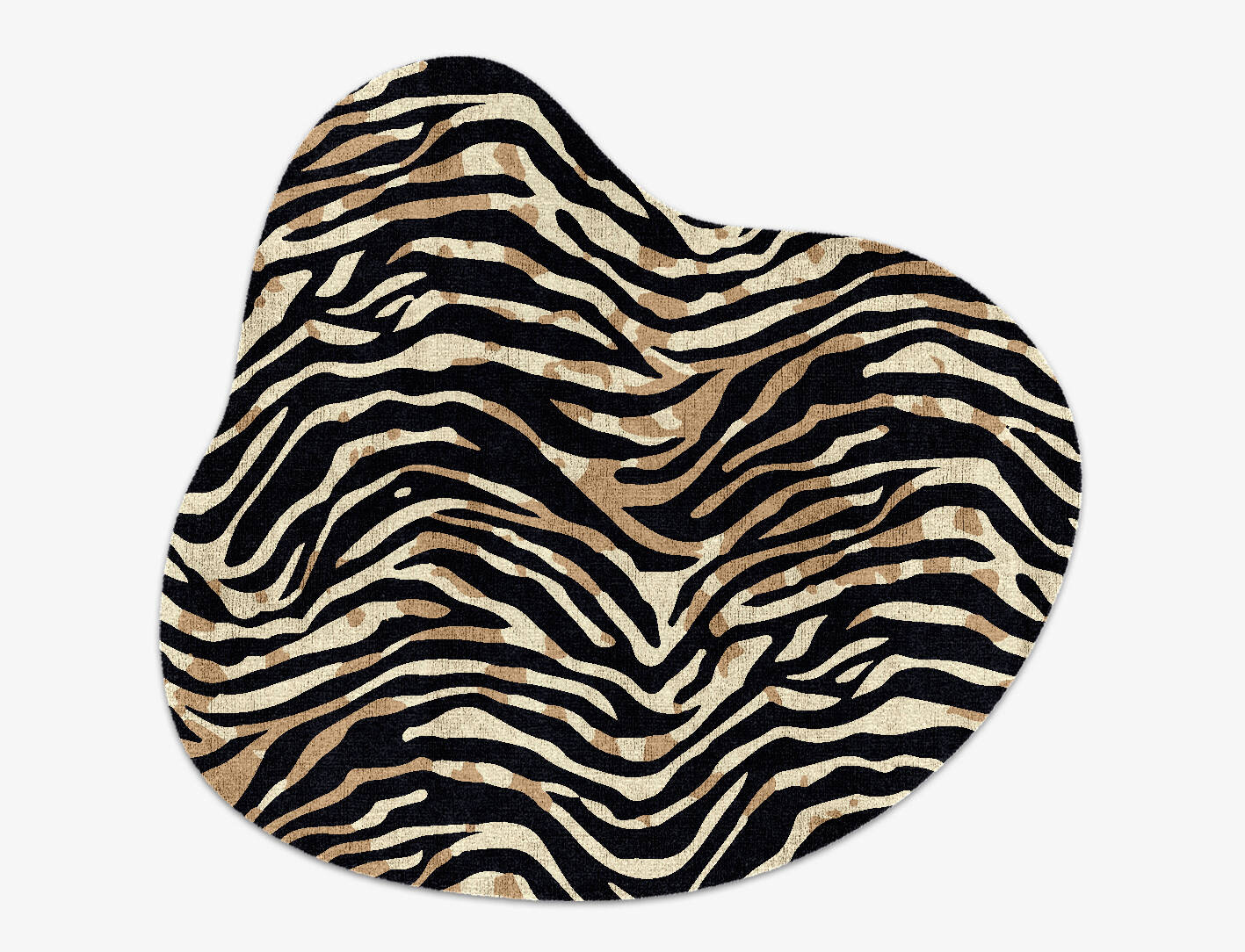 Tiger Stripes Animal Prints Splash Hand Knotted Bamboo Silk Custom Rug by Rug Artisan