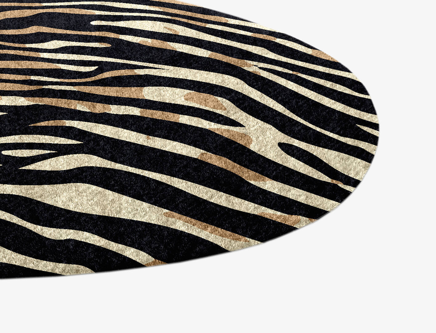 Tiger Stripes Animal Prints Splash Hand Knotted Bamboo Silk Custom Rug by Rug Artisan
