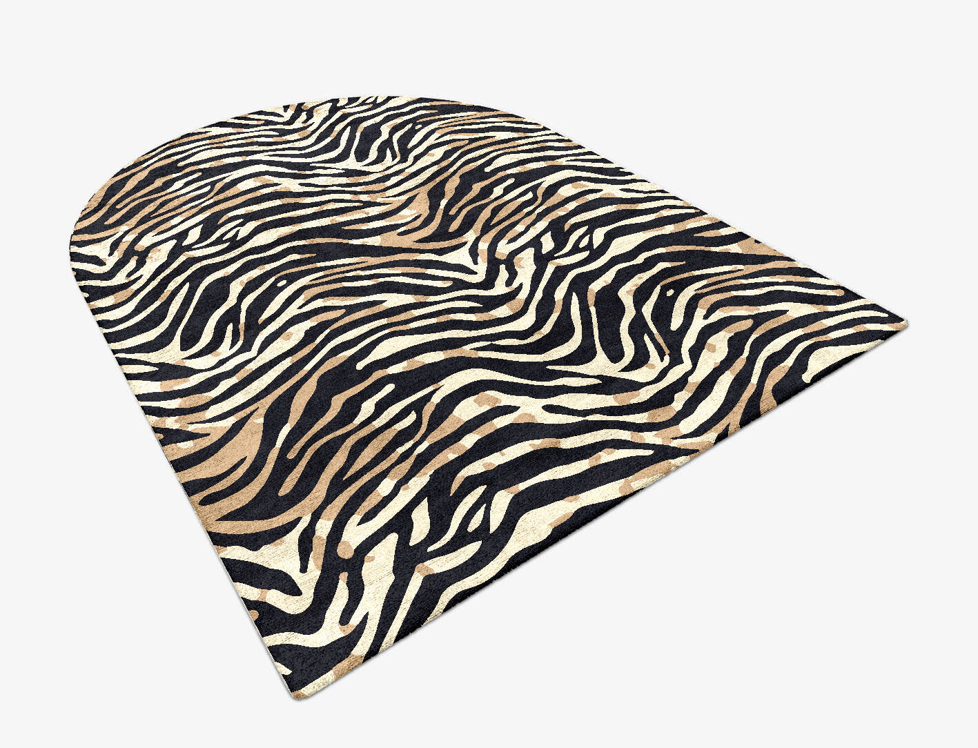 Tiger Stripes Animal Prints Arch Hand Tufted Bamboo Silk Custom Rug by Rug Artisan