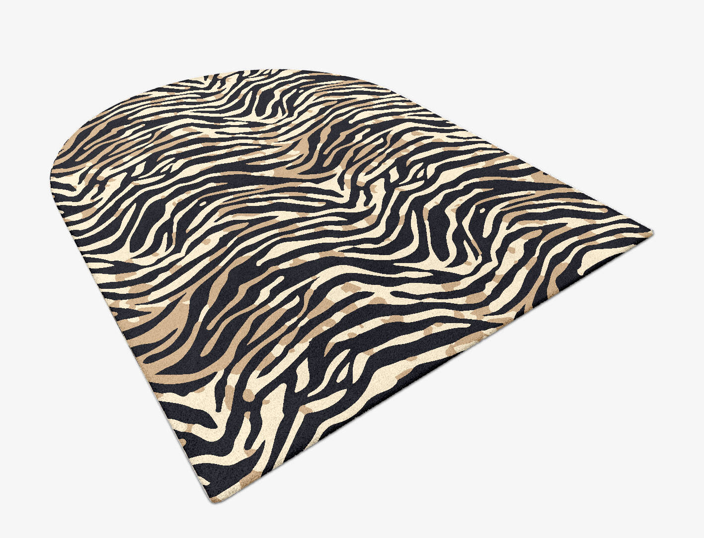 Tiger Stripes Animal Prints Arch Hand Tufted Pure Wool Custom Rug by Rug Artisan