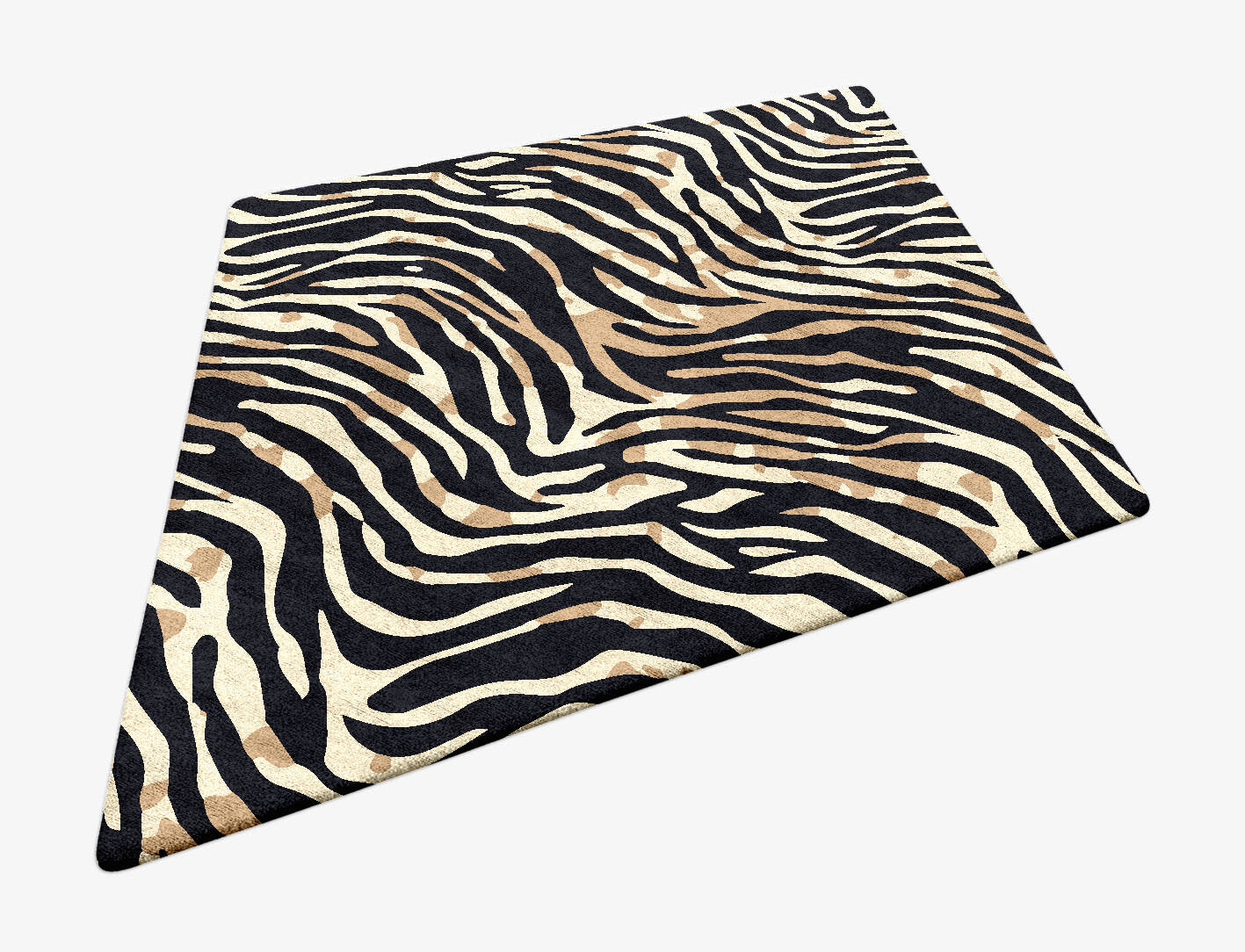 Tiger Stripes Animal Prints Diamond Hand Tufted Bamboo Silk Custom Rug by Rug Artisan